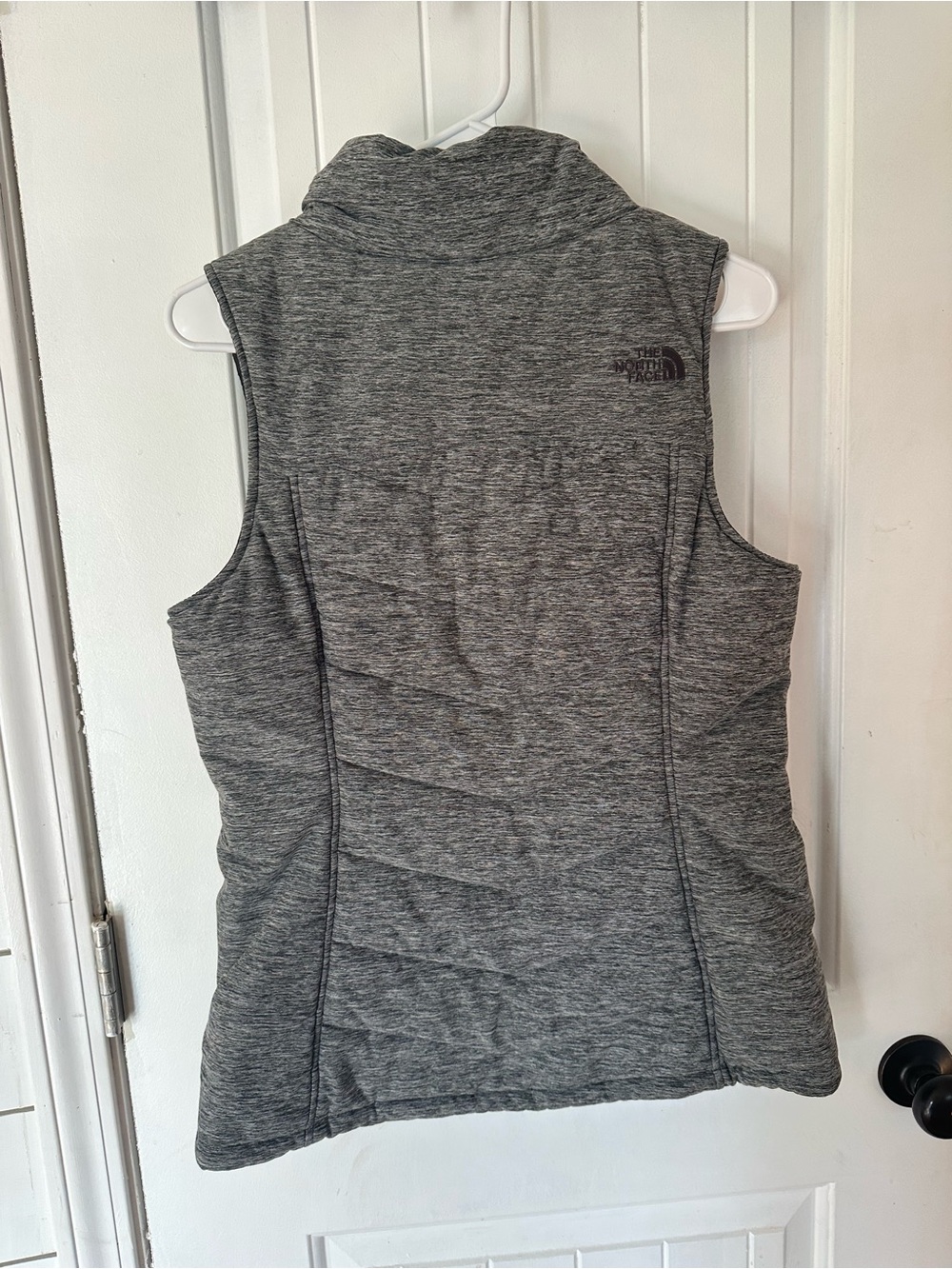 The North Face Women’s Pseudio Vest Grey Puffer Jacket Training Run Sz Med View 6
